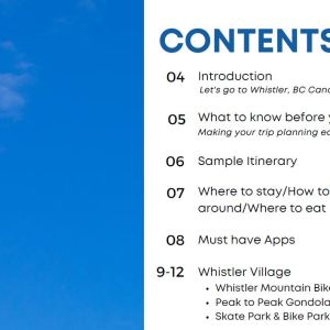 Whistler Summer Travel Guide